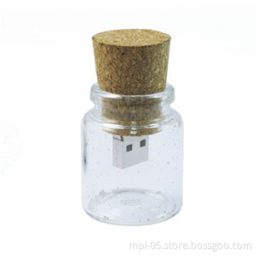Lucky Bottles Natural Wooden USB Flash Drives